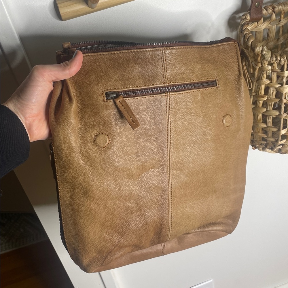 NWT KEAAN The Milano Aria Backpack in Mocha Leather - Picture 8 of 10